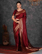 Maroon Silk Woven