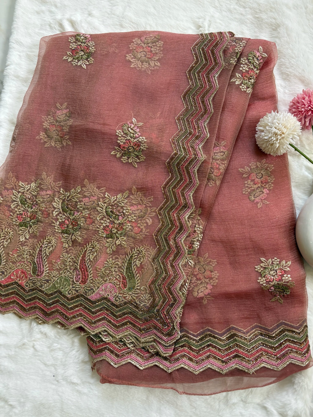 Gajari Tissue Saree for Women