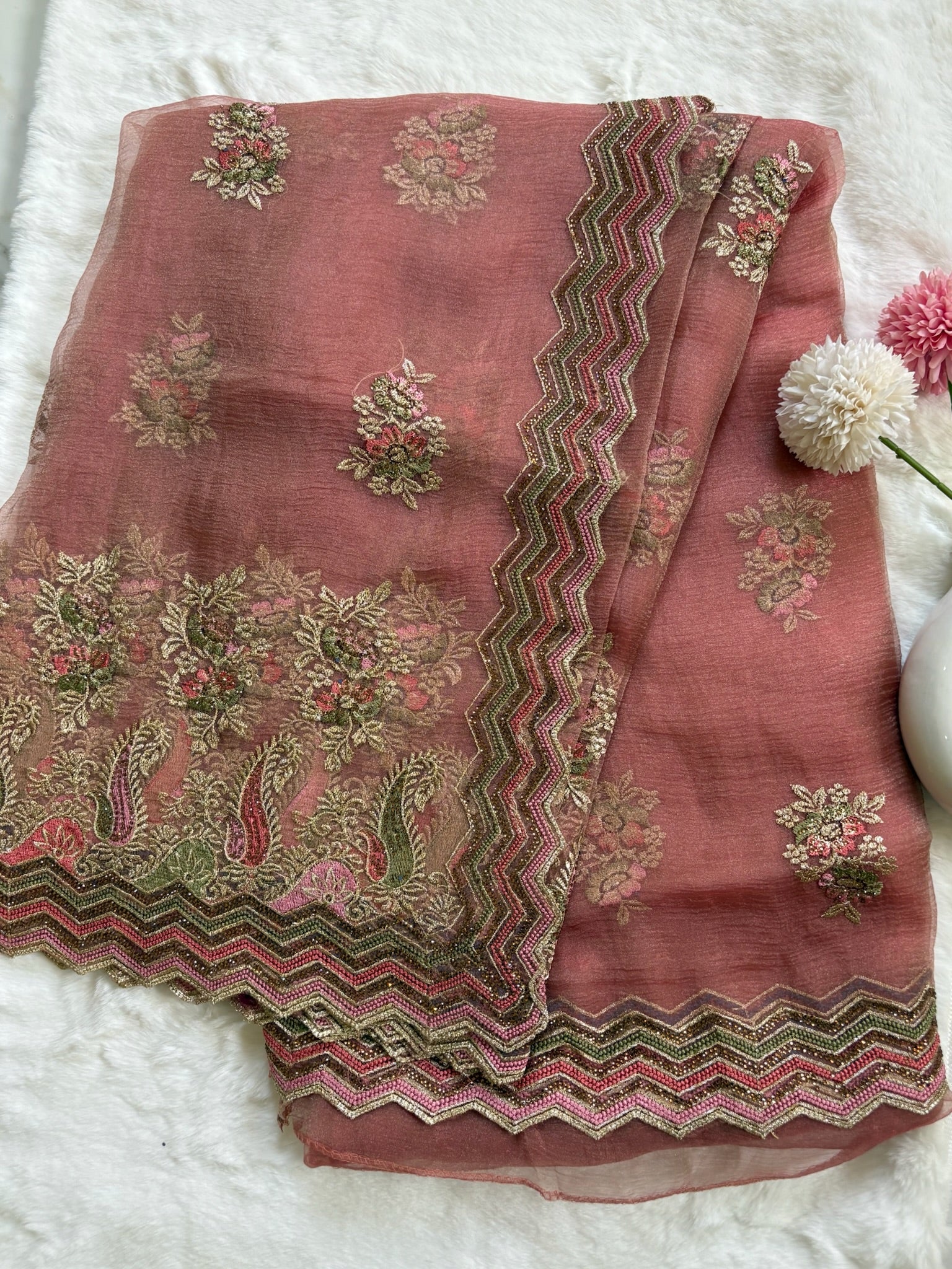 Gajari Tissue Saree for Women