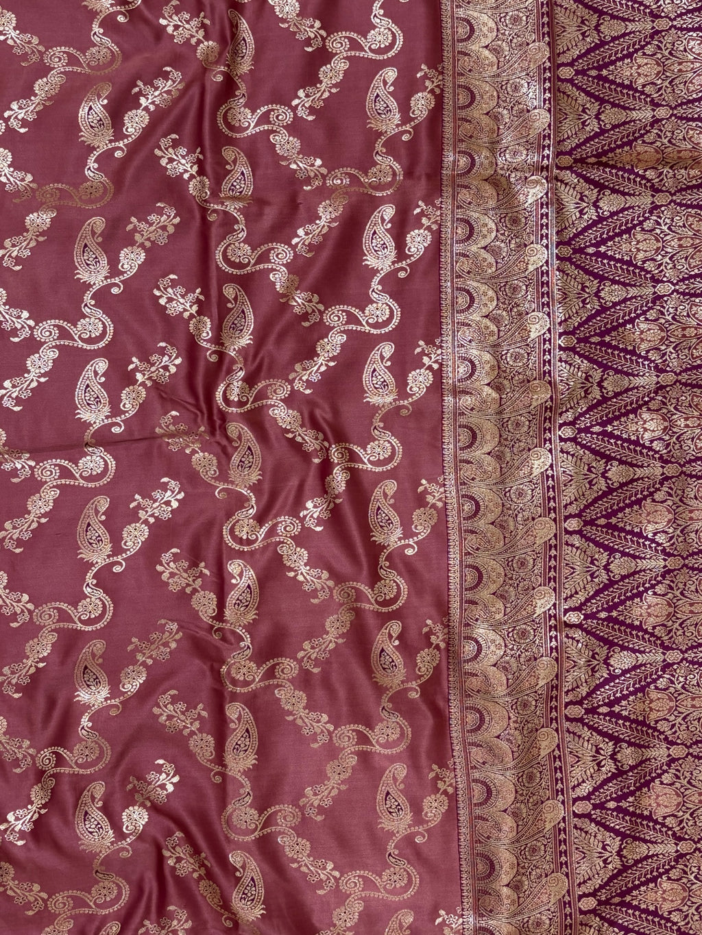 Purple Lenevo Silk Saree