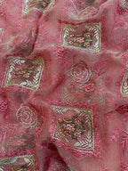 Tissue saree pink