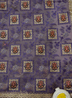 Royal Violet Heritage Saree