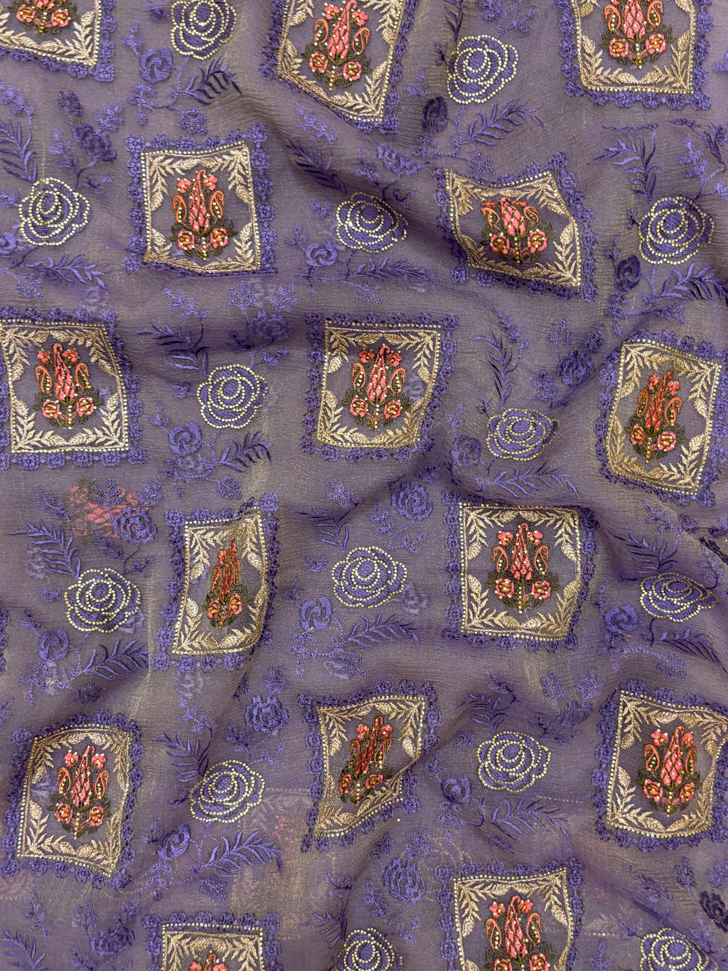 Royal Violet Heritage Saree