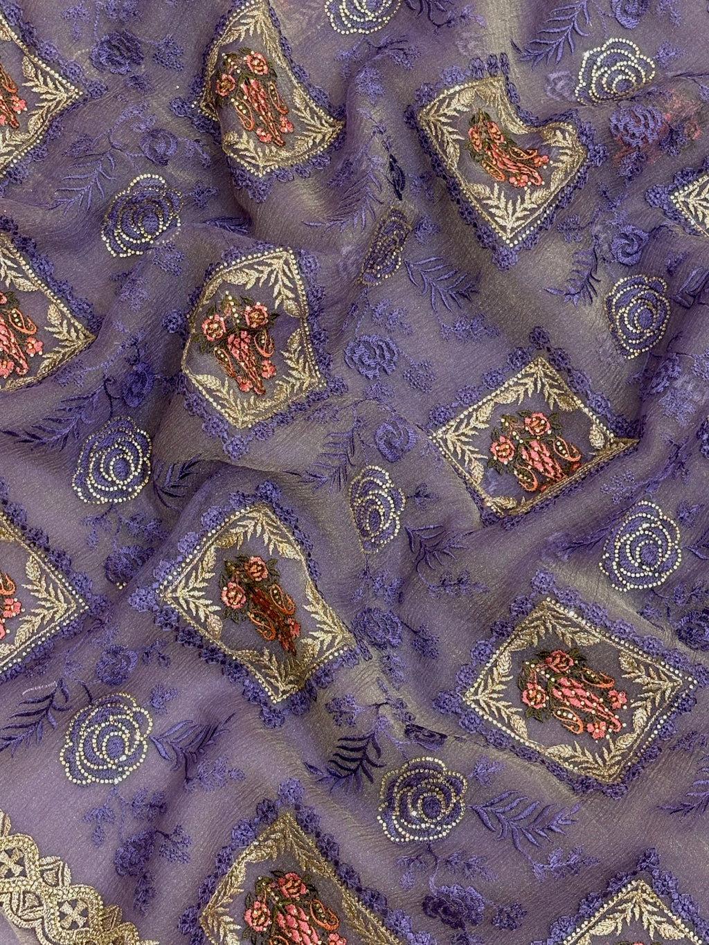 Royal Violet Heritage Saree