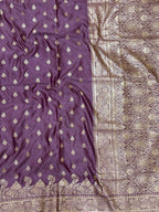 Mauve Gold Buti Silk Saree