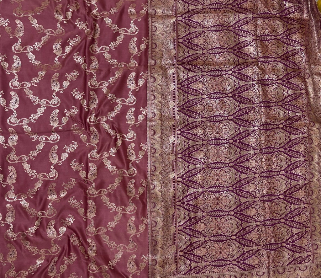 Purple Lenevo Silk Saree