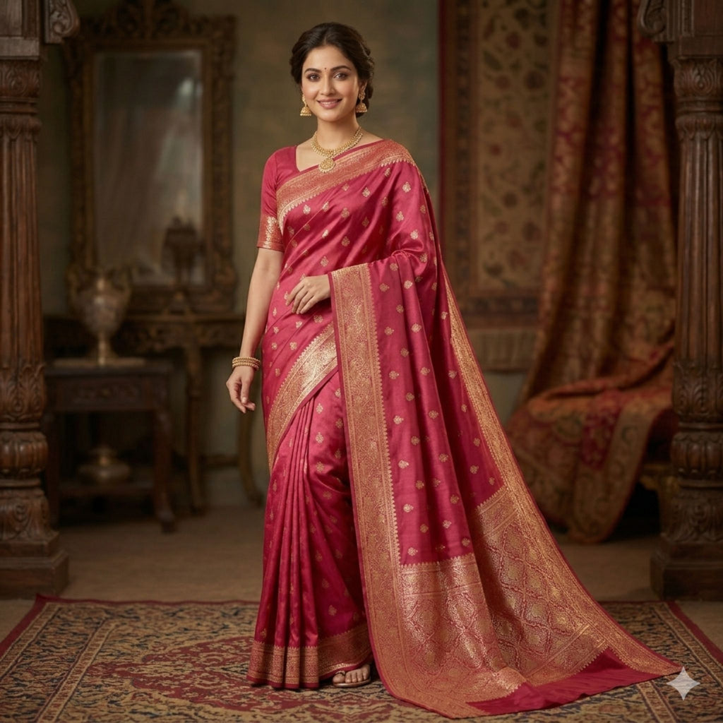 Silk Saree Pink