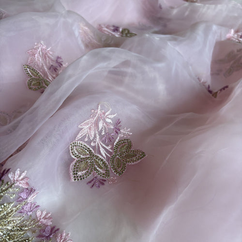 Ajmera Jari Patta Purple Saree