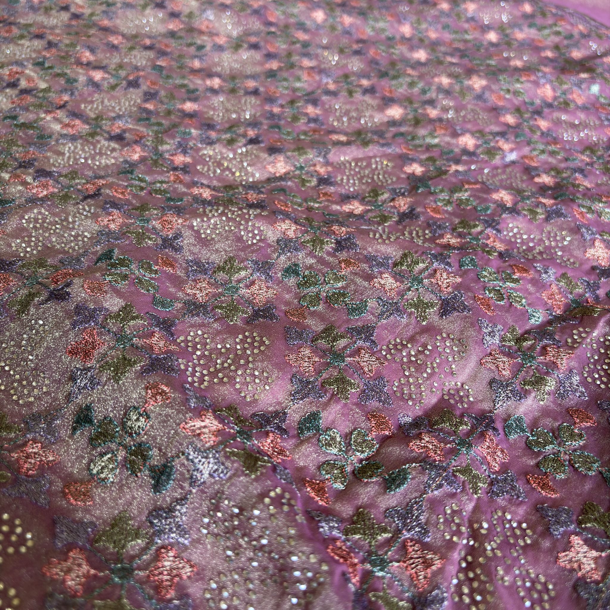 Gajari Floral handloom Zari Saree