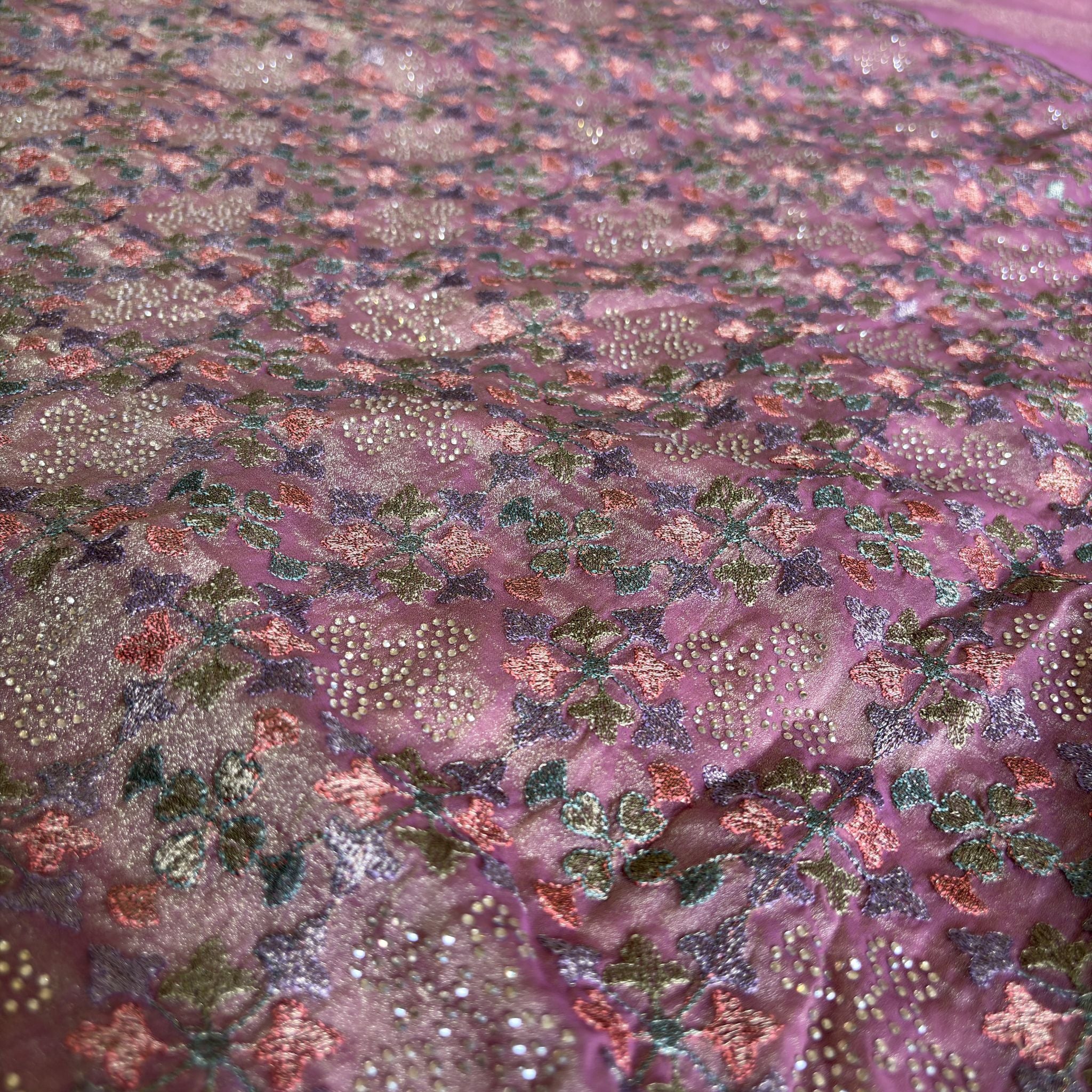 Gajari Floral handloom Zari Saree